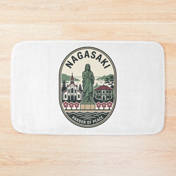 Item preview, Nagasaki Harbor of Peace Vintage Japan Travel Badge designed and sold by k3rstman1.