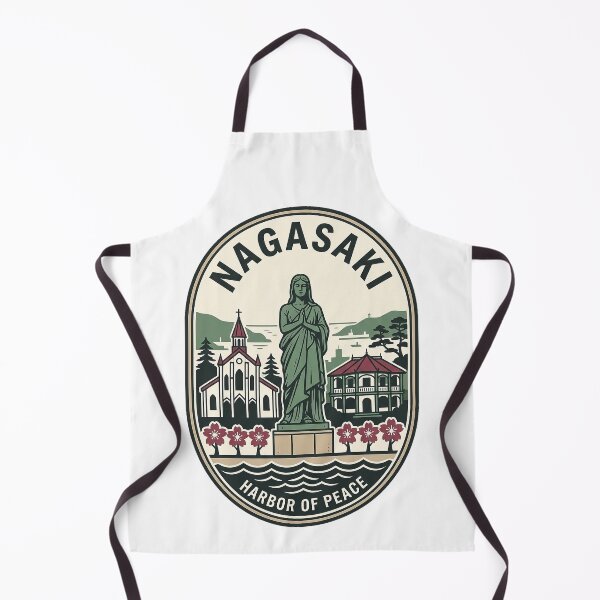 Item preview, Nagasaki Harbor of Peace Vintage Japan Travel Badge designed and sold by k3rstman1.