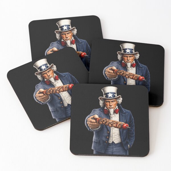 Item preview, Uncle Sam Grill Master BBQ Skewer Patriotic Grilling Food Design designed and sold by TheTrendsDesk.