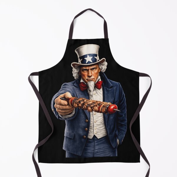 Item preview, Uncle Sam Grill Master BBQ Skewer Patriotic Grilling Food Design designed and sold by TheTrendsDesk.