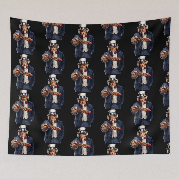 Item preview, Uncle Sam Grill Master BBQ Skewer Patriotic Grilling Food Design designed and sold by TheTrendsDesk.