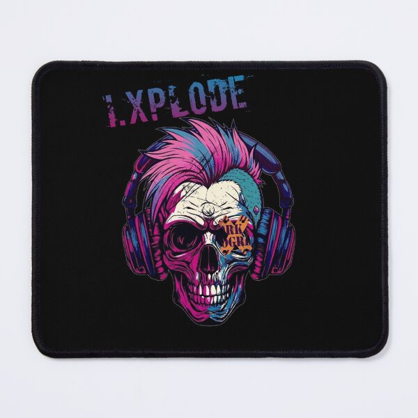 Item preview, I Don't Explode: Cyber Punk Skull designed and sold by Carpediemdeluxe.