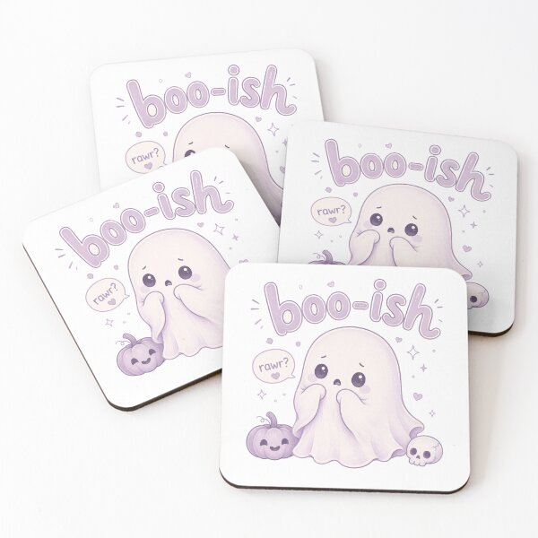 Item preview, Boo Ish Cute Kawaii Ghost Halloween designed and sold by Pixel Hawk.