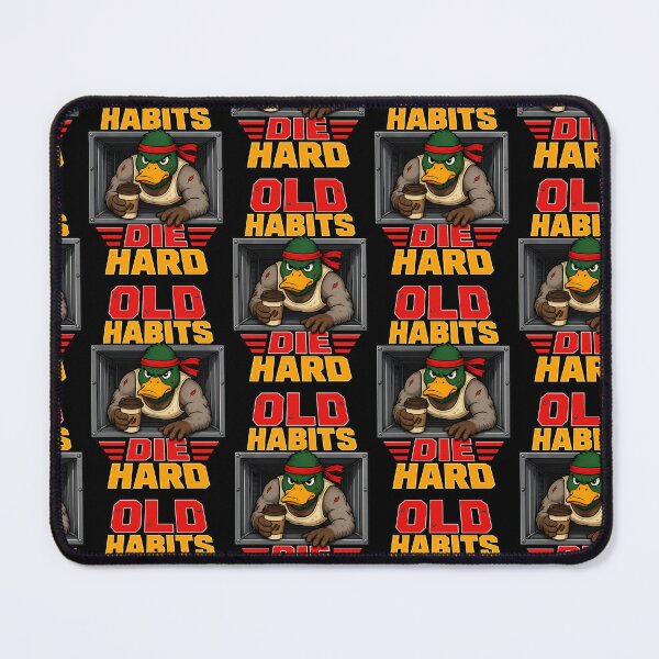 Item preview, Old Habits Die Hard Funny Action Duck Design designed and sold by TeeTimeTreasure.