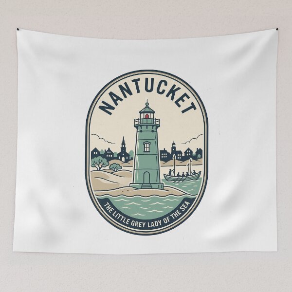 Item preview, Vintage Nantucket Lighthouse Nautical Travel Badge designed and sold by k3rstman1.