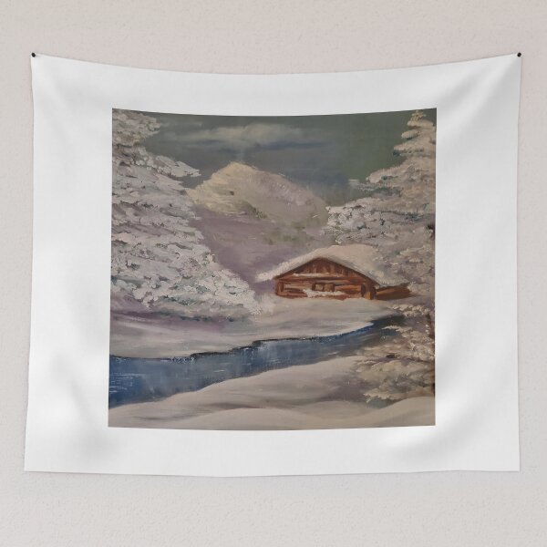 Item preview, A house by the river in the midst of a beautiful, true winter. designed and sold by Artur Sobkowicz.