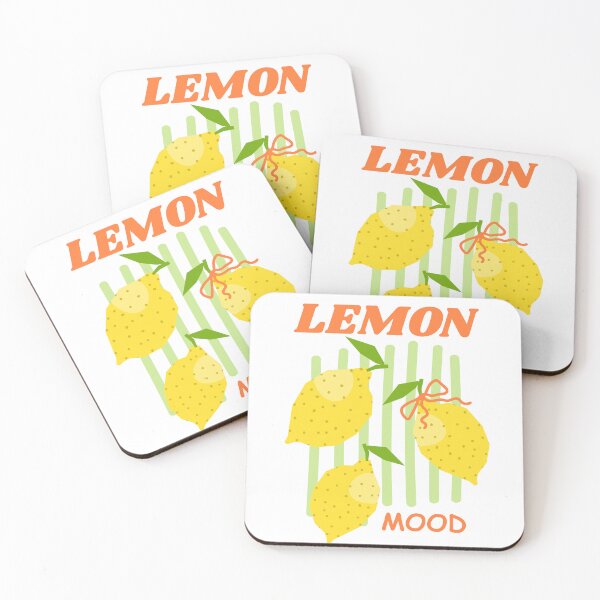Item preview, Lemon Mood Aesthetic – Cute Citrus Illustration with Stripes designed and sold by Skryp-art.