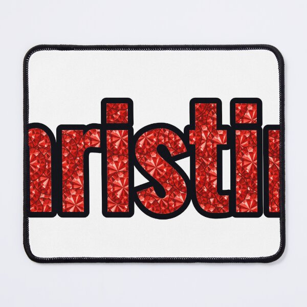 Item preview, Christina Girl Name Red Rhinestone Texture designed and sold by TheIconSmith.