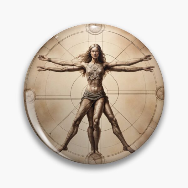 Item preview, Leonardo Da Vinci's Vitruvian Woman designed and sold by artBeatandSoul.