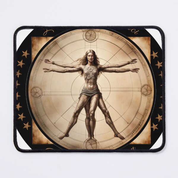 Item preview, Leonardo Da Vinci's Vitruvian Woman designed and sold by artBeatandSoul.