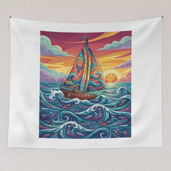 Item preview, Cape Charles Virginia Vintage Sailboat Art designed and sold by Nova Blend.