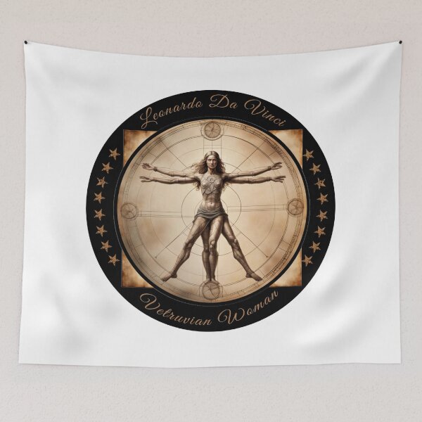 Item preview, Leonardo Da Vinci's Vitruvian Woman designed and sold by artBeatandSoul.