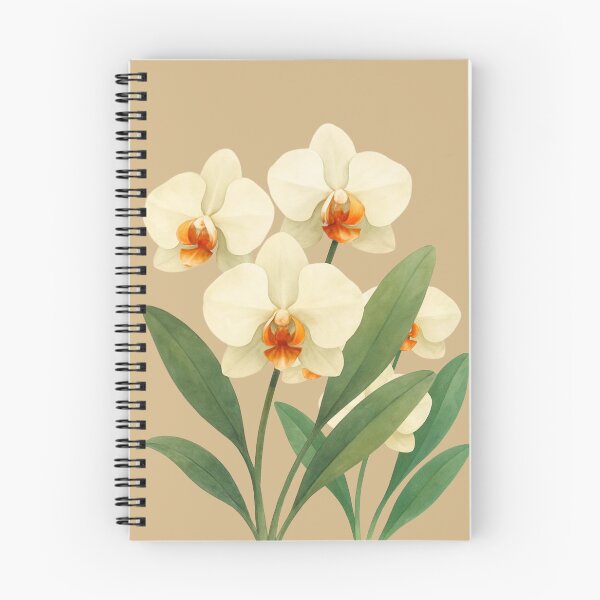 Item preview, orchides // golden hour botanical study designed and sold by Creativ_Design.