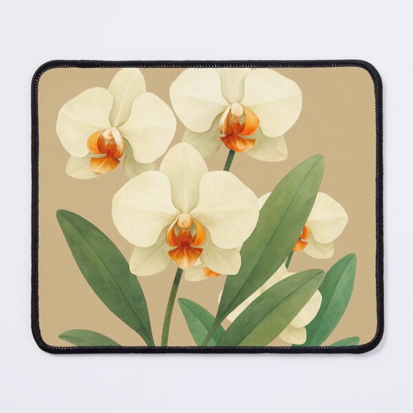 Item preview, orchides // golden hour botanical study designed and sold by Creativ_Design.