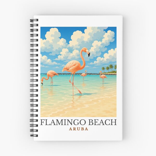 Item preview, Flamingo Beach - Aruba  designed and sold by GoodOldVintage.