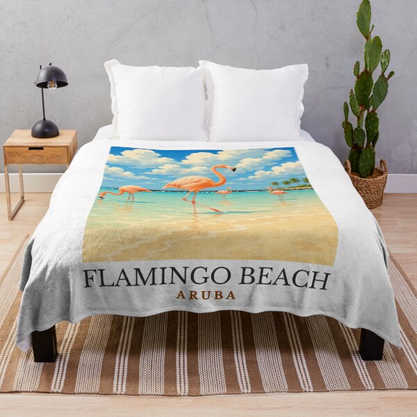 Item preview, Flamingo Beach - Aruba  designed and sold by GoodOldVintage.
