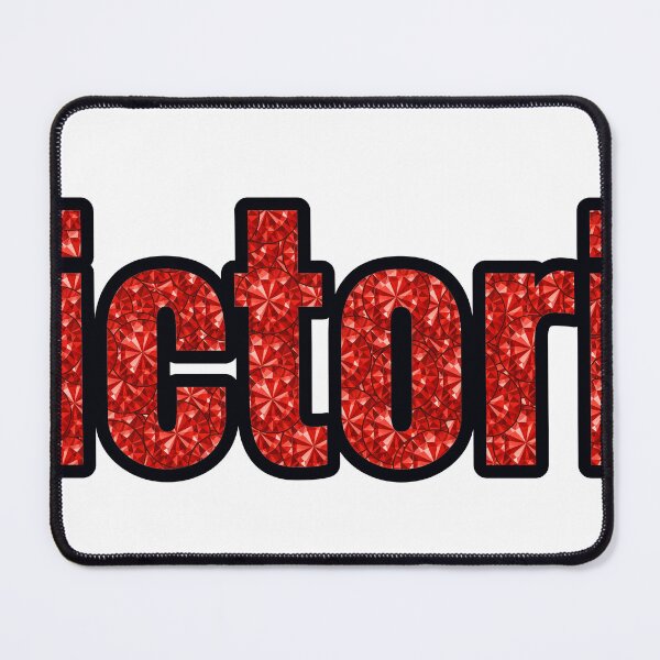 Item preview, Victoria Girl Name Red Rhinestone Texture designed and sold by TheIconSmith.