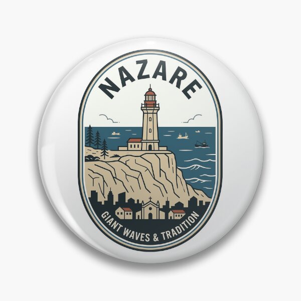 Item preview, Vintage Nazare Portugal Big Wave Surfing Lighthouse designed and sold by k3rstman1.