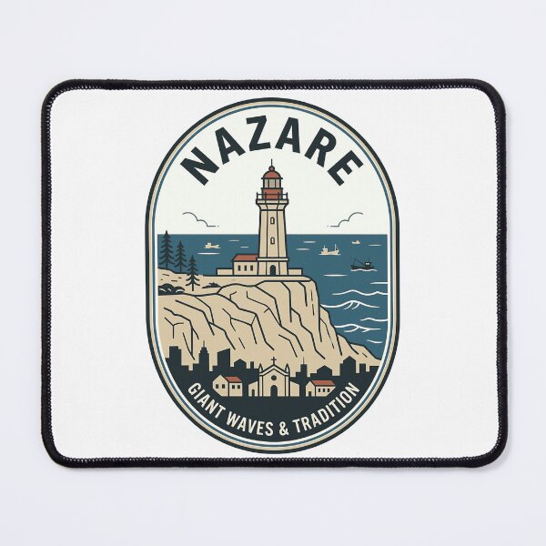 Item preview, Vintage Nazare Portugal Big Wave Surfing Lighthouse designed and sold by k3rstman1.