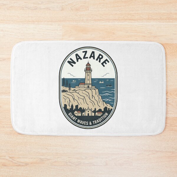 Item preview, Vintage Nazare Portugal Big Wave Surfing Lighthouse designed and sold by k3rstman1.