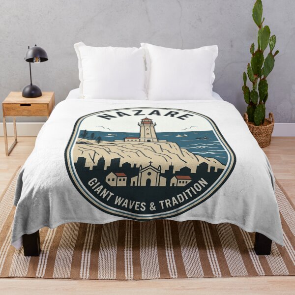 Item preview, Vintage Nazare Portugal Big Wave Surfing Lighthouse designed and sold by k3rstman1.