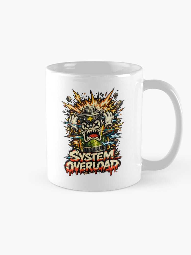 Thumbnail 3 of 6, Coffee Mug, System Overload designed and sold by DesignTeamHub.