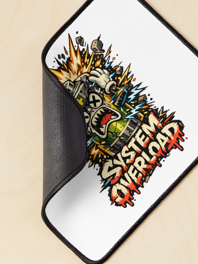 Thumbnail 2 of 5, Mouse Pad, System Overload designed and sold by DesignTeamHub.