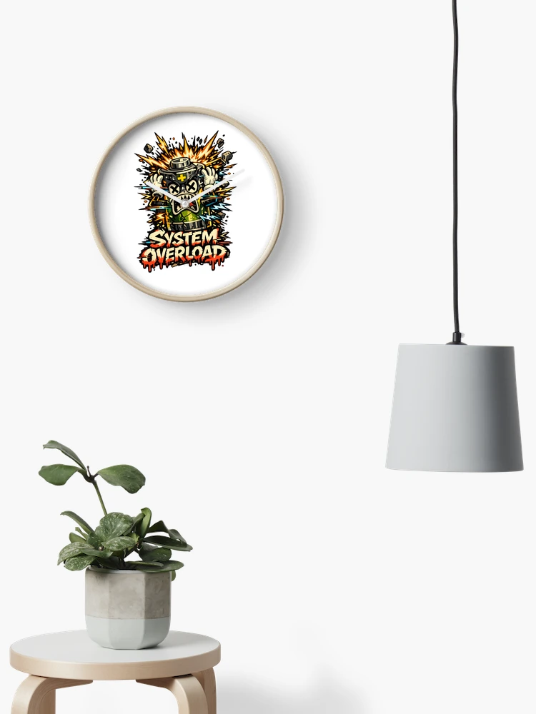 Thumbnail 2 of 4, Clock, System Overload designed and sold by DesignTeamHub.