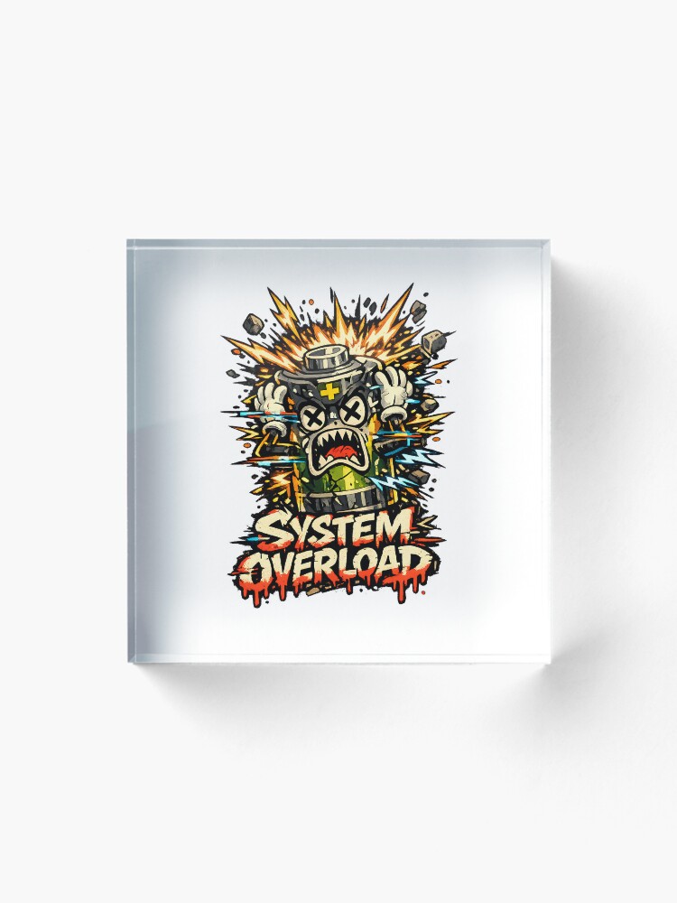 Thumbnail 1 of 5, Acrylic Block, System Overload designed and sold by DesignTeamHub.