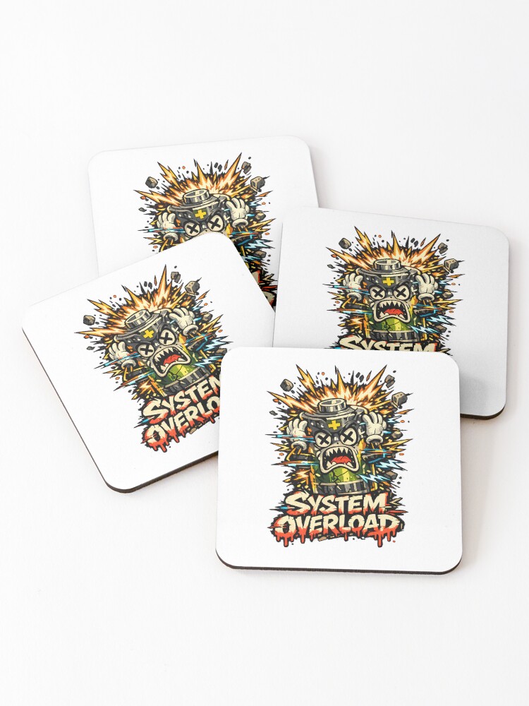 Thumbnail 1 of 5, Coasters (Set of 4), System Overload designed and sold by DesignTeamHub.