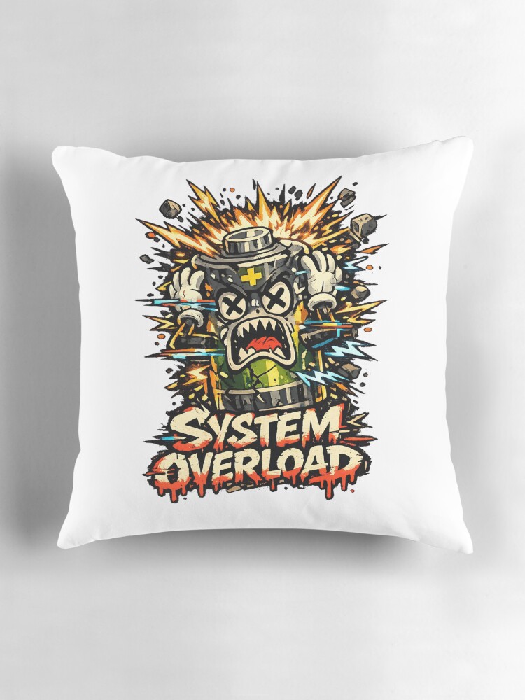 Thumbnail 3 of 4, Pillow, System Overload designed and sold by DesignTeamHub.