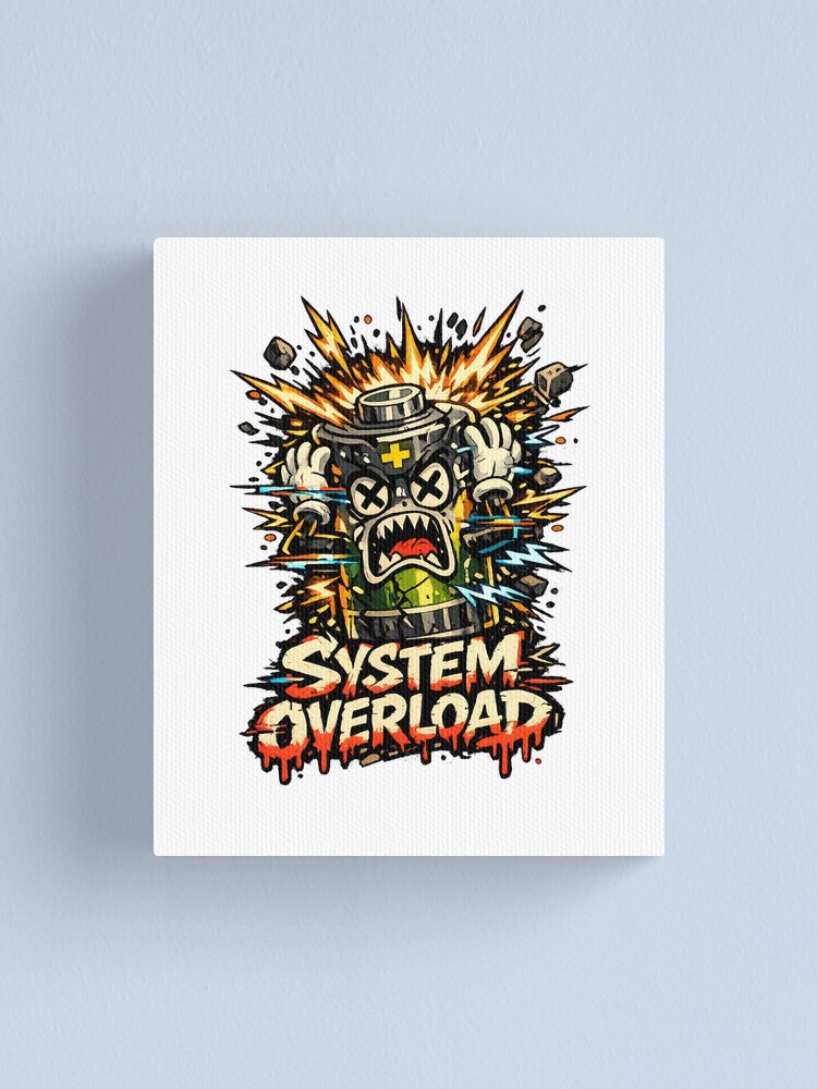 Thumbnail 1 of 3, Canvas Print, System Overload designed and sold by DesignTeamHub.