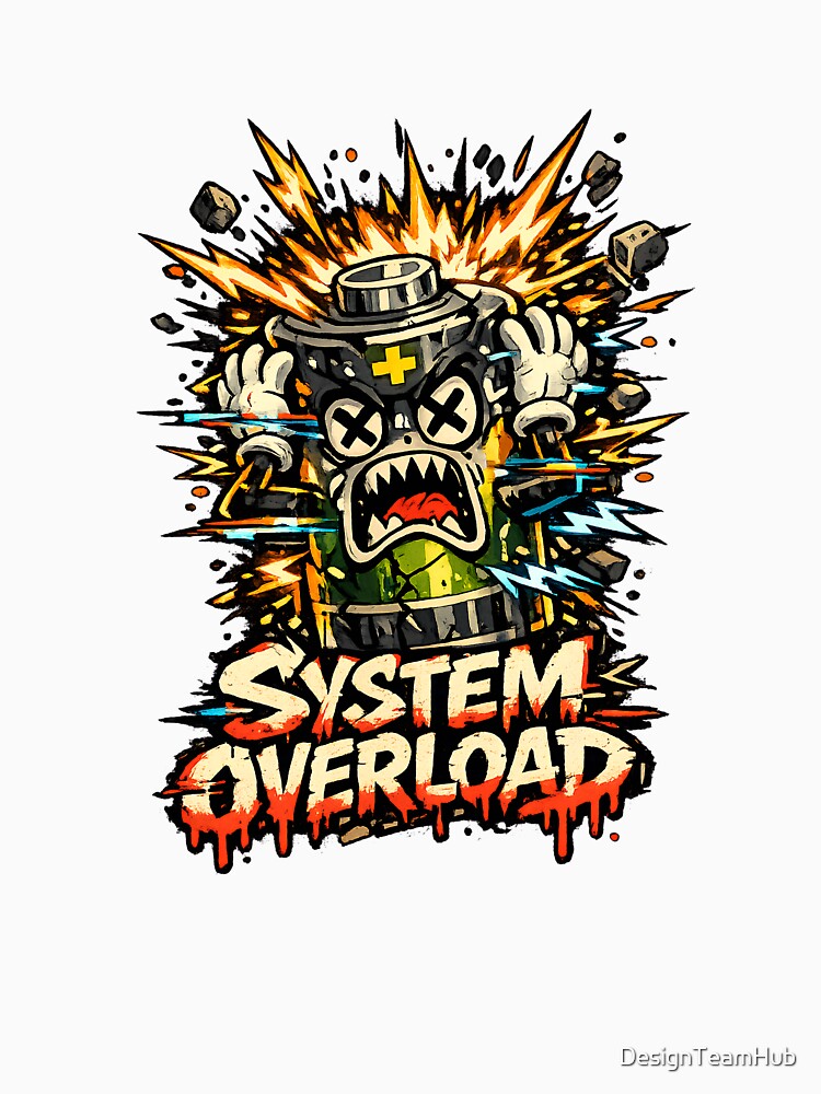 Thumbnail 4 of 4, Racerback Tank Top, System Overload designed and sold by DesignTeamHub.