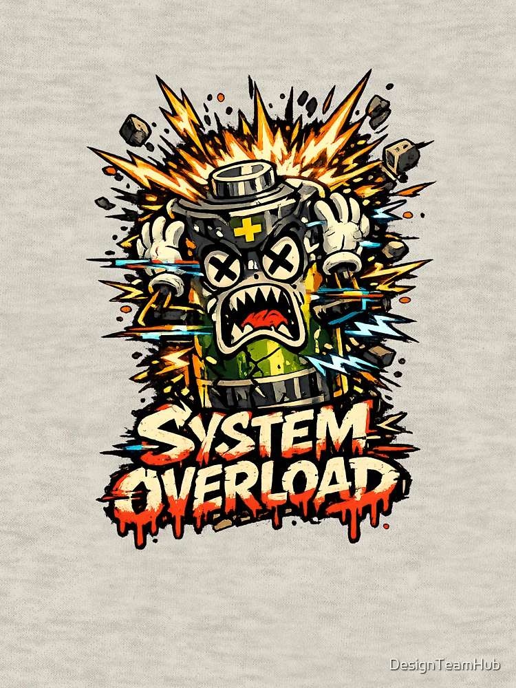 Thumbnail 6 of 6, Zipped Hoodie, System Overload designed and sold by DesignTeamHub.