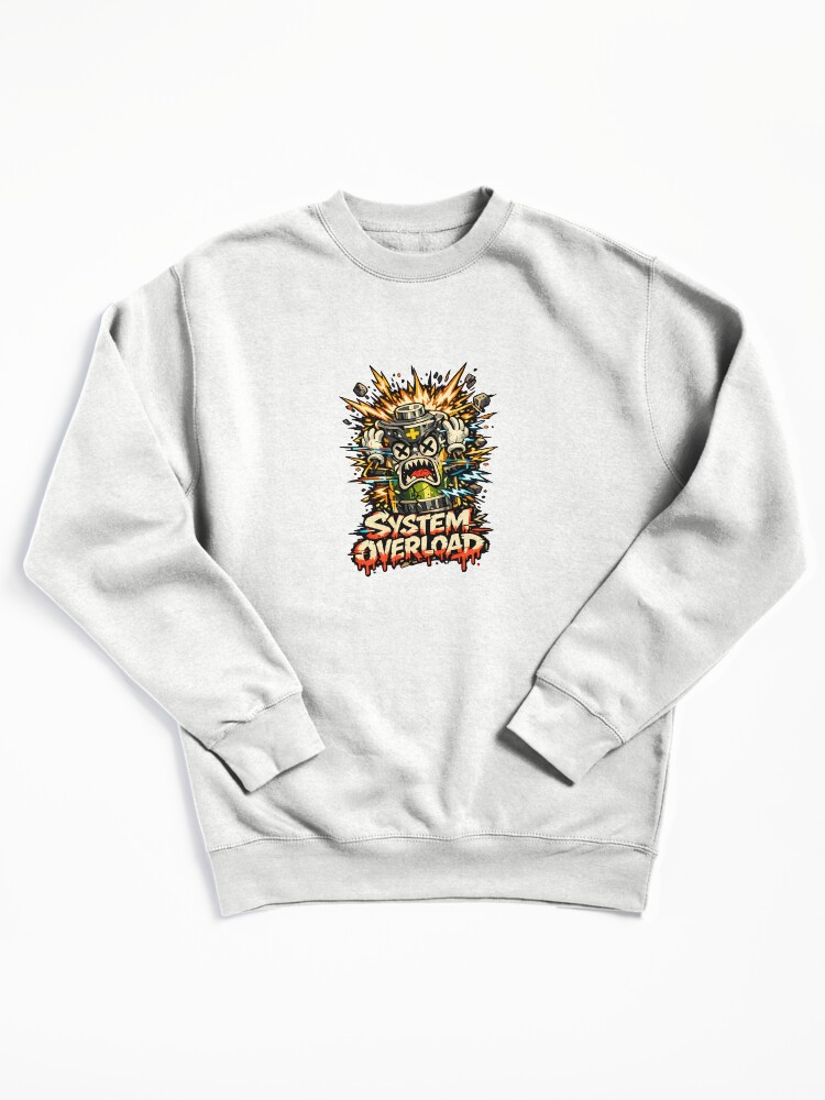 Thumbnail 3 of 6, Pullover Sweatshirt, System Overload designed and sold by DesignTeamHub.