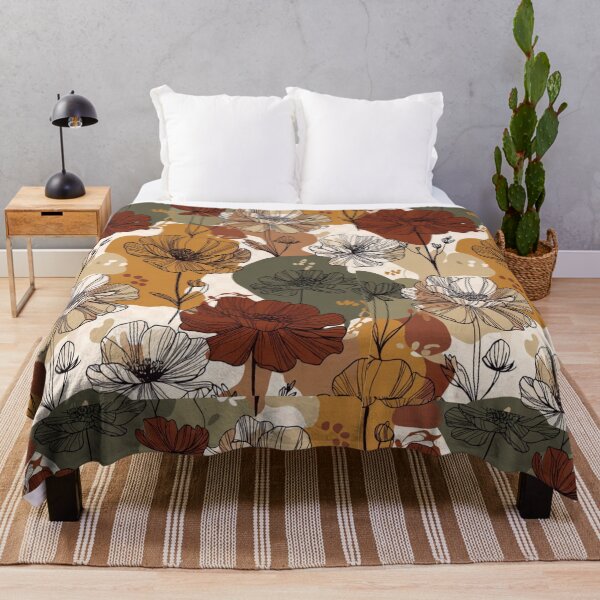 Item preview, Autumn Boho Floral Pattern, Earth Tone Wildflower Design, Neutral Botanical Print, Seamless Flower Illustration, Cottagecore Nature Artwork designed and sold by GalleryPeak.