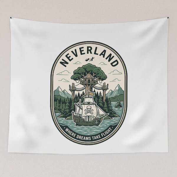 Item preview, Vintage Neverland Pirate Ship Adventure Badge designed and sold by k3rstman1.