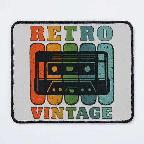 Item preview, Retro Vintage Cassette Tape Rainbow Stripes Distressed 80s 90s Music Design designed and sold by arifali786.