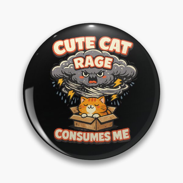 Item preview, Cute Cat Rage Consumes Me Funny Introvert Cat Meme designed and sold by HiPatti.