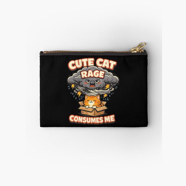 Item preview, Cute Cat Rage Consumes Me Funny Introvert Cat Meme designed and sold by HiPatti.