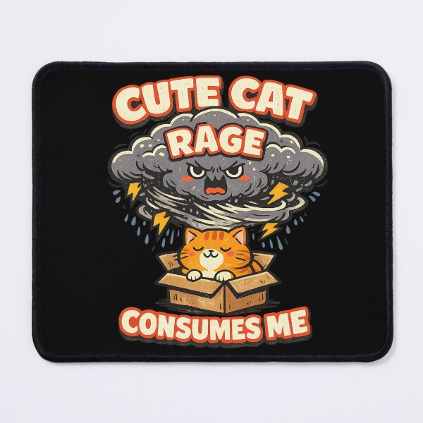 Item preview, Cute Cat Rage Consumes Me Funny Introvert Cat Meme designed and sold by HiPatti.