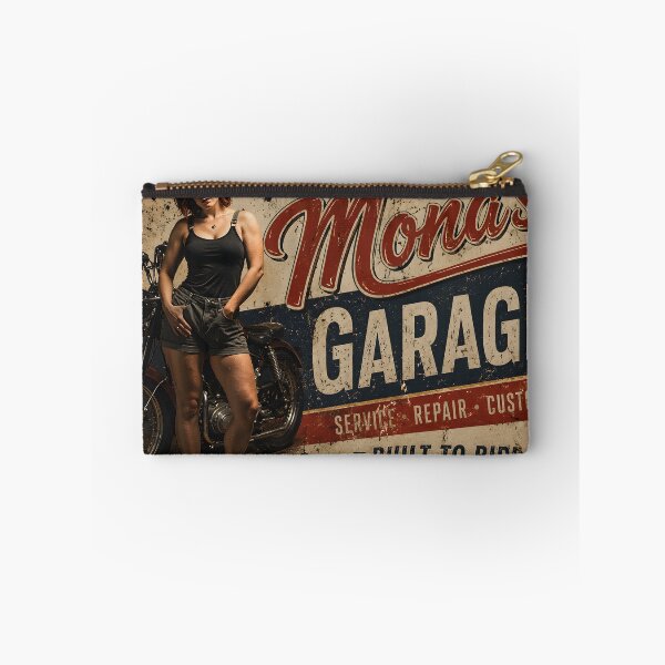 Item preview, Retro Pin-Up - Displate Mona's Garage designed and sold by AiFantasticArt.