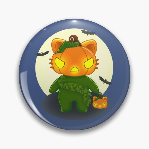 Item preview, Pumpkin/Jack o lantern Cat - Spooky Cute designed and sold by BookWyrmsTrove.