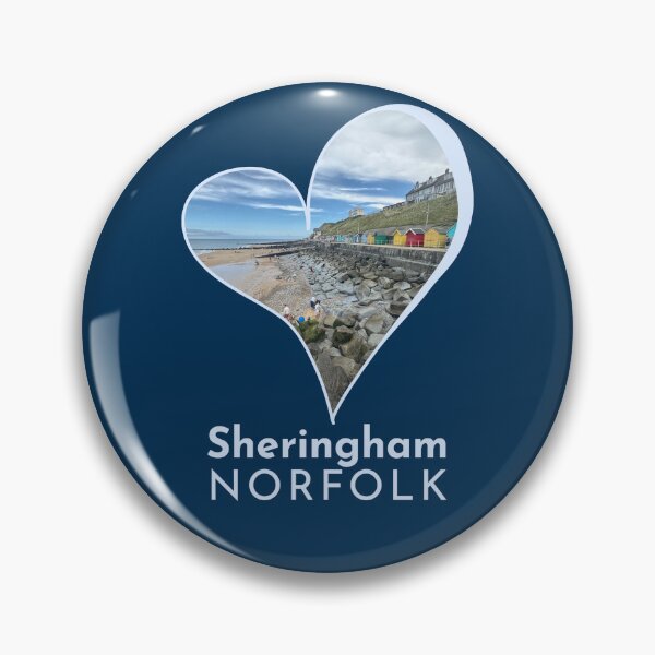 Item preview, Sheringham Norfolk Heart Design Featuring Colourful Beach Huts designed and sold by MyriadNorfolk.