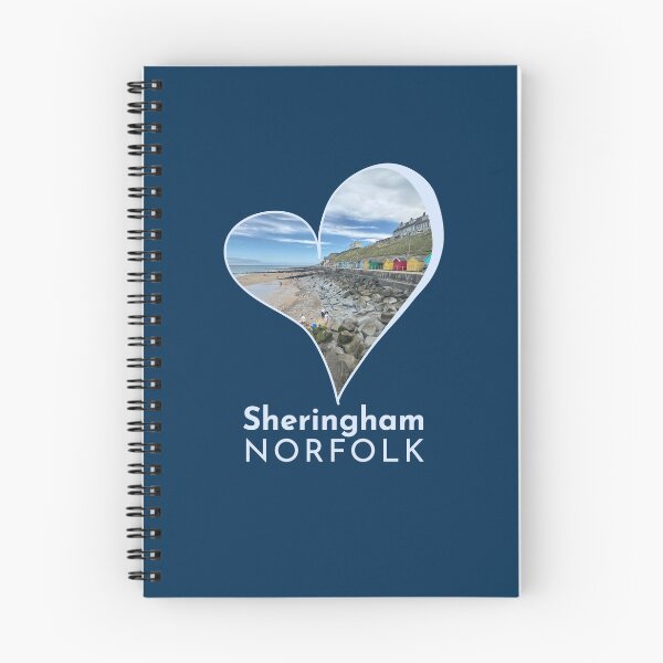 Item preview, Sheringham Norfolk Heart Design Featuring Colourful Beach Huts designed and sold by MyriadNorfolk.
