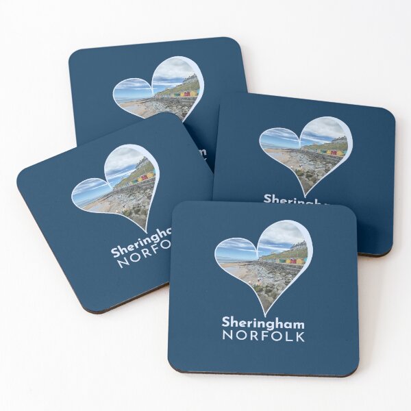 Item preview, Sheringham Norfolk Heart Design Featuring Colourful Beach Huts designed and sold by MyriadNorfolk.