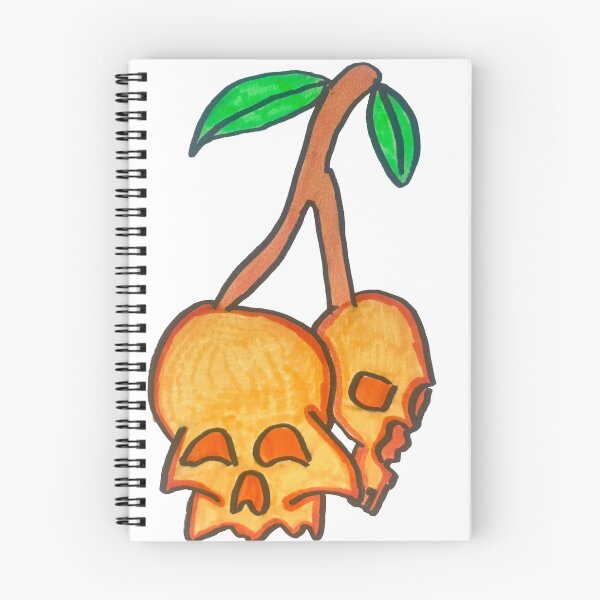 Item preview, A pair of hot orange cherry skulls designed and sold by Decemberdragon.