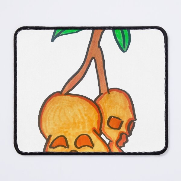 Item preview, A pair of hot orange cherry skulls designed and sold by Decemberdragon.