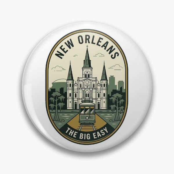 Item preview, Vintage New Orleans St Louis Cathedral Streetcar Badge designed and sold by k3rstman1.