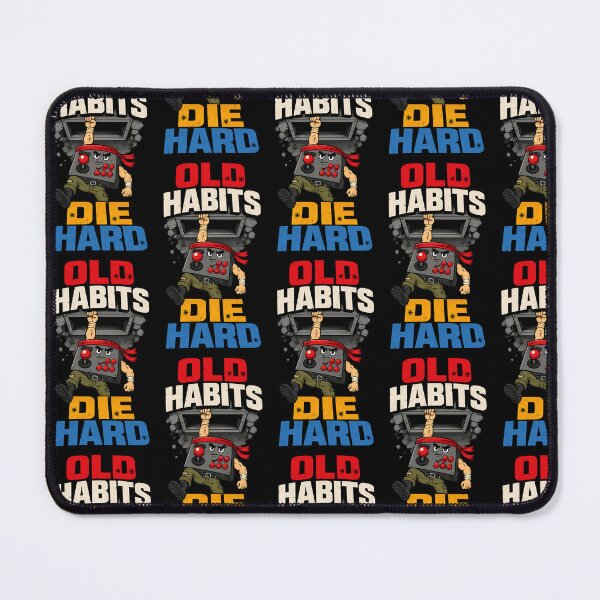 Item preview, Old Habits Die Hard Funny Retro Gaming Design designed and sold by TeeTimeTreasure.
